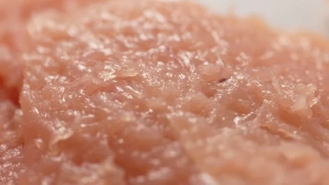 Tenderized Chicken Fillet. Stock Footage 258651300