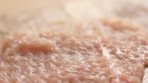 Tenderizing Chicken Fillet. Stock Footage 258651851