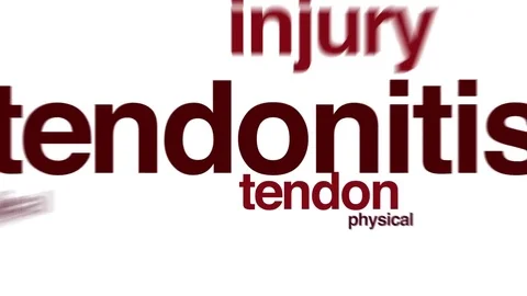 Tendonitis animated word cloud. | Stock Video | Pond5