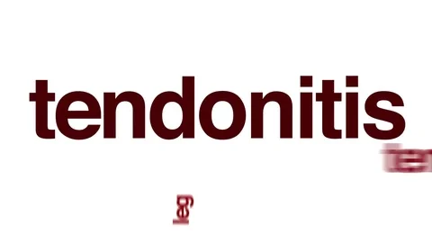 Tendonitis animated word cloud. Stock Footage 70636378