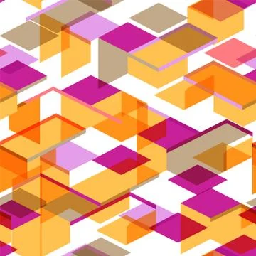 Tendy illustration backgrounds, seamless pattern with abstract shapes, 80s ge Stock Illustration