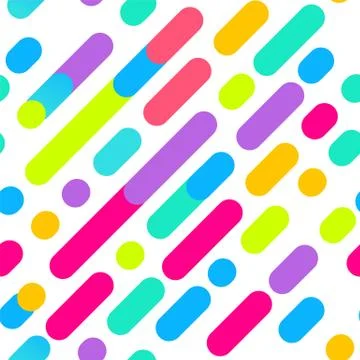 Tendy illustration backgrounds, seamless pattern with abstract shapes, 80s me Stock Illustration