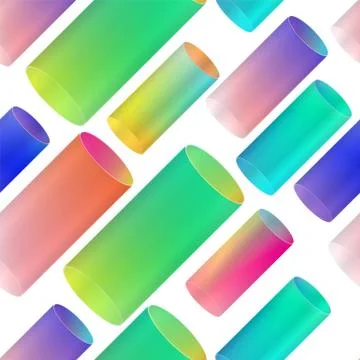 Tendy illustration backgrounds, seamless pattern with abstract shapes, 80s ge Stock Illustration