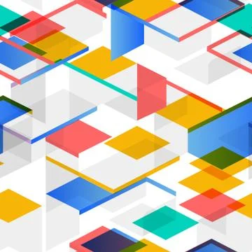 Tendy illustration backgrounds, seamless pattern with abstract shapes, 80s me Stock Illustration