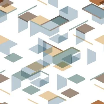 Tendy illustration backgrounds, seamless pattern with abstract shapes, geomet Stock Illustration