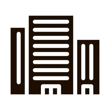 Tenement House Skyscraper Vector Icon Stock Illustration