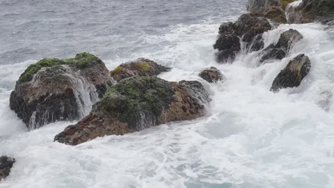 Tenerife Coast Waves 4K Video stock 77156385