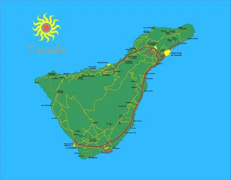 Tenerife map Stock Illustration