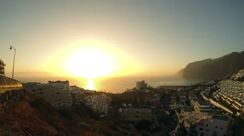 Tenerife sunset panoramic view TIME LAPSE 4K Stock Footage 40936116