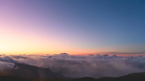 Tenerife Sunset Sea of Clouds in 4K Stock Footage 330593660