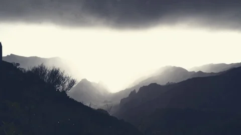 Tenerife, view into a gorge Stock Footage 70968456