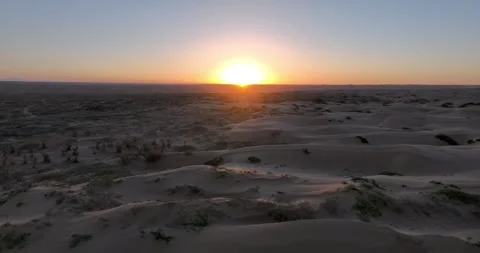 Tengger Desert in China Stock Footage 254843479