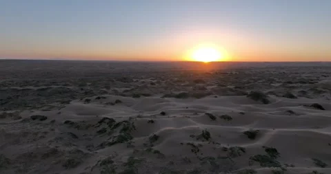 Tengger Desert in China Stock Footage 254843766