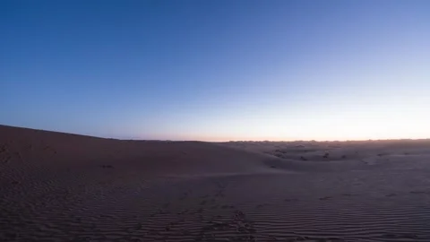Tengger Desert timelapse at dawn with starry sky Stock Footage 345369376
