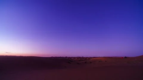Tengger Desert Timelapse at Dusk to Night with Stars Stock Footage 345369409