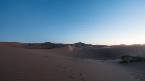Tengger Desert Timelapse: Sunset to Milky Way Night Stock Footage 345369243