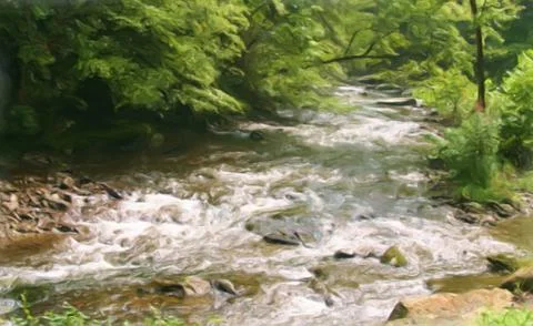 Tennesse Rapids Stock Illustration