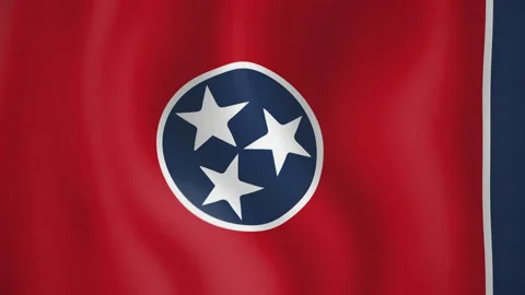 Tennessee animated flag. Seamless loop. 4K Stock Footage 145393628