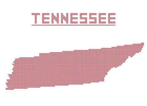 Tennessee Dot Map Stock Illustration