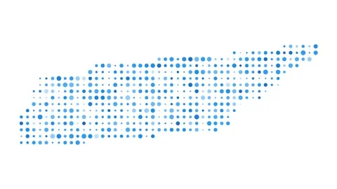 Tennessee dotted digital map. Map of Tennessee with pulsating colored circles... Stock Footage 231079195