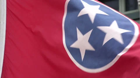 Tennessee flag blows in the wind, usa 動画素材 44236321