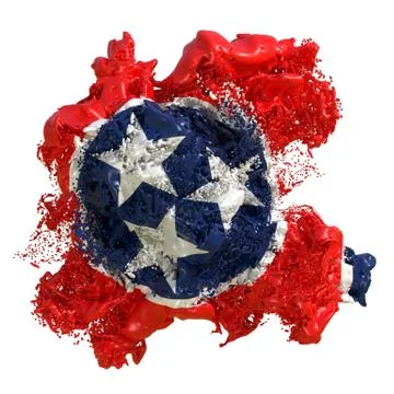 Tennessee flag liquid Stock Illustration
