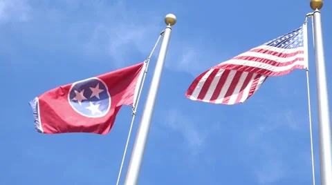 Tennessee flag state TN Stock Footage 64718210