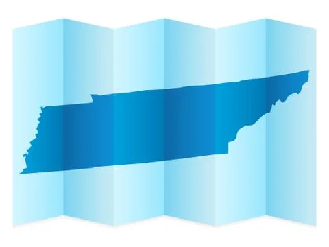 Tennessee map Stock Illustration