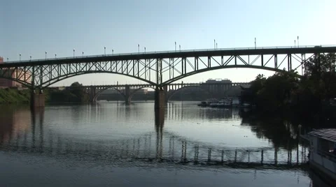 Tennessee River Bridges Stock Footage 40683958