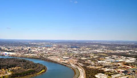 Tennessee river on left Fotos Stock