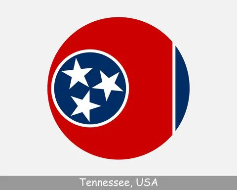 Tennessee Round Flag Stock Illustration