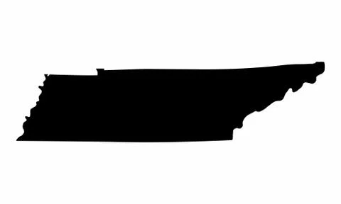 Tennessee silhouette map Stock Illustration