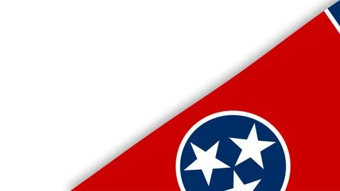 Tennessee State Flag Graphic Design with White Copy Space for Presentation. Illustrazione stock