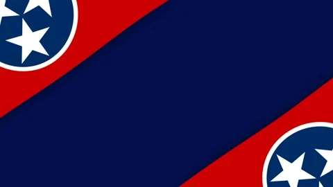 Tennessee State Flag Inspired Abstract Motion Graphic Background Loop. Stock Footage 346037229