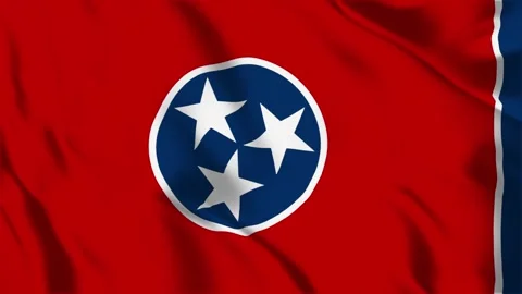Tennessee State Flag Loop 4K Stock Footage 243876162