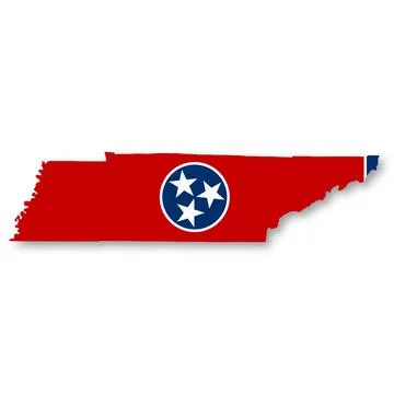 Tennessee State Flag Map Illustration Stock Illustration