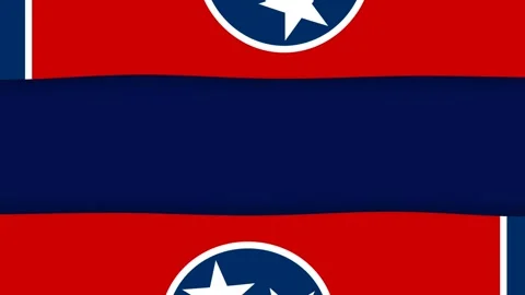Tennessee State Flag Motion Graphic Background with Blue Text Space. Stock Footage 346037039