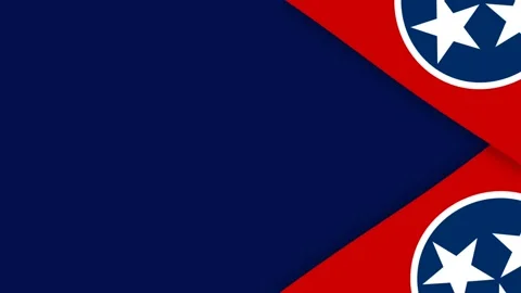 Tennessee State Flag Redesign Concept Motion Graphic Background Loop. Stock Footage 346036813