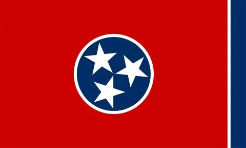 Tennessee state flag. Vector illustration. Illustrazione stock