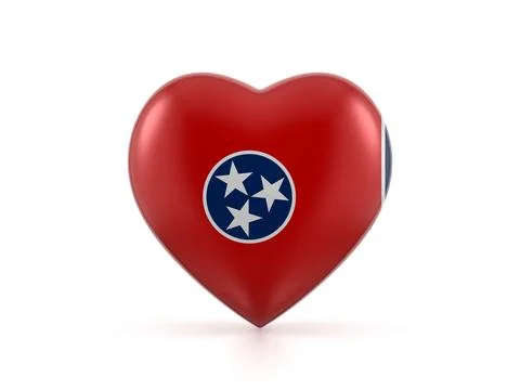 Tennessee state heart flag Stock Illustration