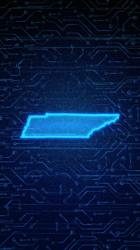 Tennessee State Map Digital Technology Opener Stock-Footage 336391569