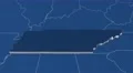 Tennessee - United States, region extruded. Solids 4k or 4k+ Resolution