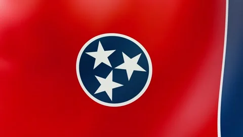 Tennessee Waving flag Stock Footage 303032354