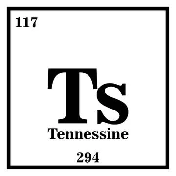 Tennessine Periodic Table of the Elements Vector illustration eps 10 스톡 일러스트
