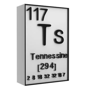 Tennessine,Phosphorus on the periodic table of the elements on white blackg.. イラスト素材