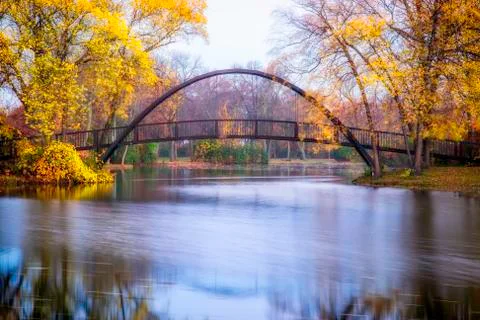 Tenney park bridge Stock Photos