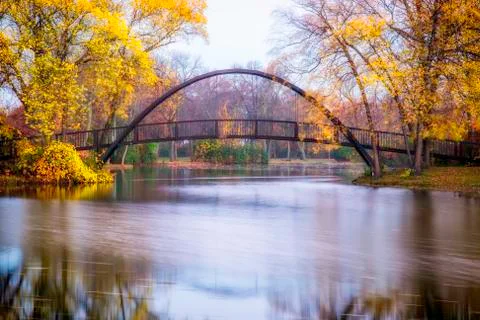 Tenney park bridge Stock Photos