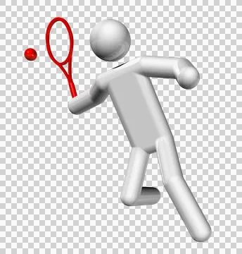 Tennis 3D symbol Stock Illustration