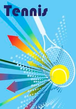 Tennis background for poster Stock Illustration