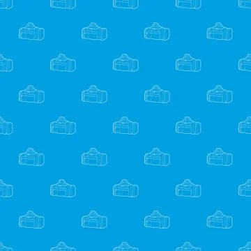 Tennis bag pattern seamless blue Stock Illustration